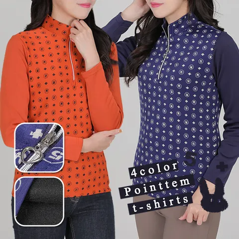 셀럽 여성 겨울 기모 집업 긴팔 티셔츠 등산 아웃도어W4WT16