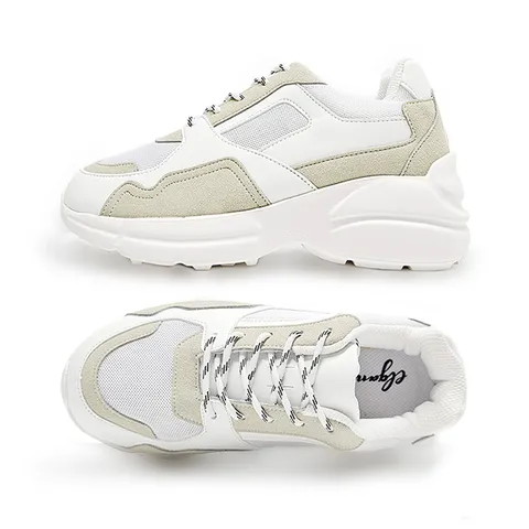 모아 어글리슈즈 남자 키높이 스니커즈 7cm 남성 운동화 커플 신발 렉시온 베이지