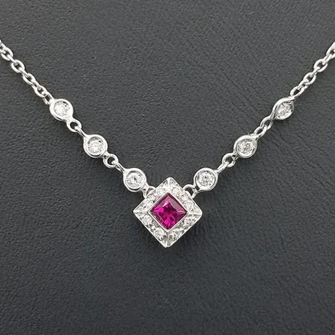 [구구스]중고명품 루비 다이아 목걸이 (NO 10156523)