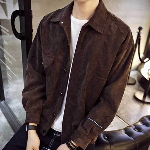 패션 남자 스웨이드 자켓 캐쥬얼 데일리 데이트룩 핸드메이드코트 남성패딩 남자패딩조끼