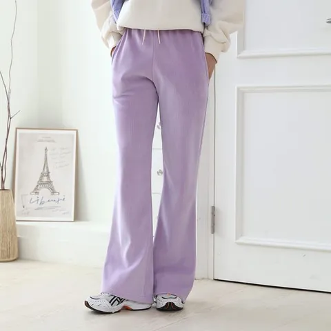[하프클럽] 여자 기모 트레이닝바지 밍크 부츠컷 잔골지 팬츠