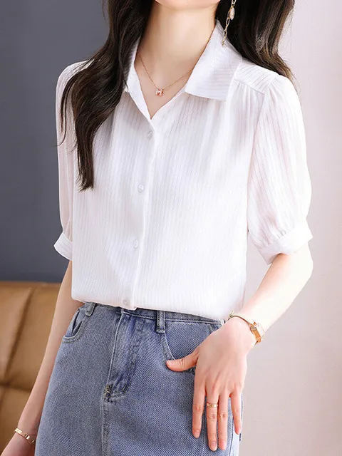 ATMARK 오피스레귤러퍼프셔츠_AA63SH030G