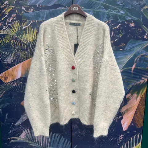 글리터스팽글벨벳단추브이넥가디건MM12CD700_IC