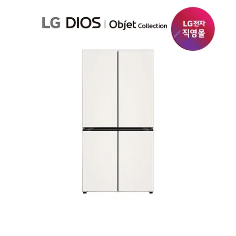 LG 디오스 오브제 글라스 4도어 냉장고 1등급 H875GBB011 H875GGA011