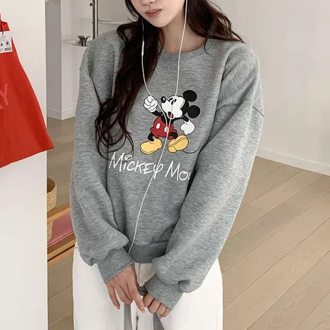 [디즈니정품]러닝미키 특기모 맨투맨_W4326