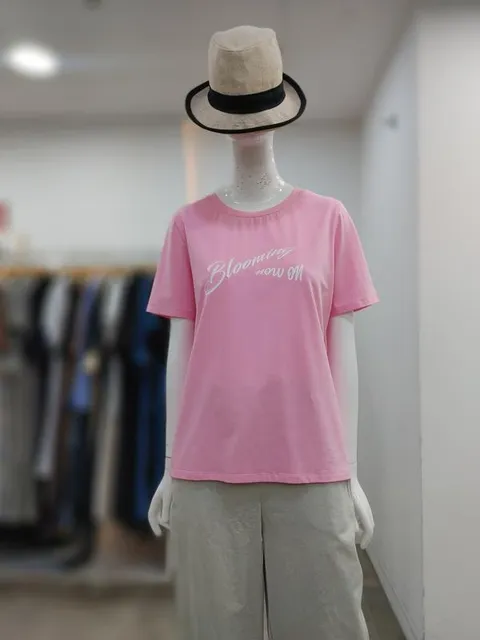SI 세이브존04 라운드 레터링 반팔 티셔츠 SMI2128080PI (50307280)