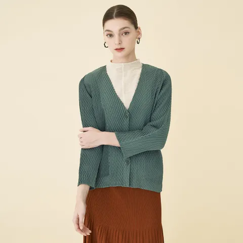 [최초가 278000원] 사선 와플 플리츠 가디건(2colors)_YH09WRPCD01