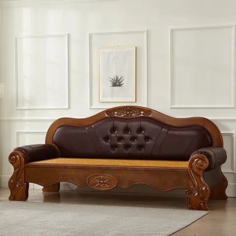 여명의료기 흙 224 가죽 카우치 소파 침대