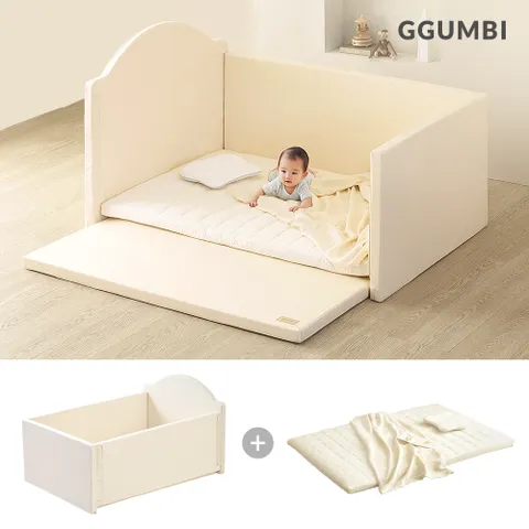 60cm 하이가드 아기 범퍼침대(대형)+미미루 토퍼 90x140cm 세트