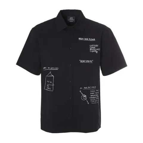 [롯데백화점][클라이드]남성 바스키아 래터링 반팔 셔츠 FPBSH285M