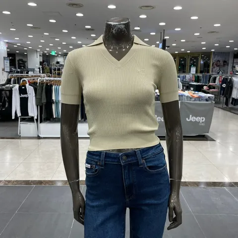 여성 센슈얼 립 베이비 폴로 반팔 스웨터 J223932-RAE_DG