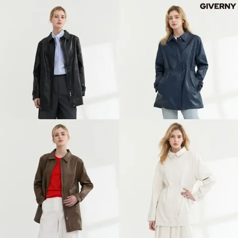 [하프클럽] (런칭가 59,900원)   집업 하프 레더 코트