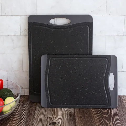 니드코 프리첸 사각 마블도마 블랙 손잡이도마 (대형)