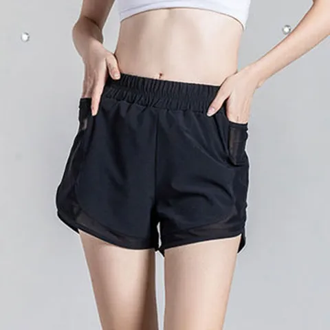 망사포켓 트레이닝 숏팬츠 3부 반바지 헬스복 요가복 여자운동복 여성트레이닝바지