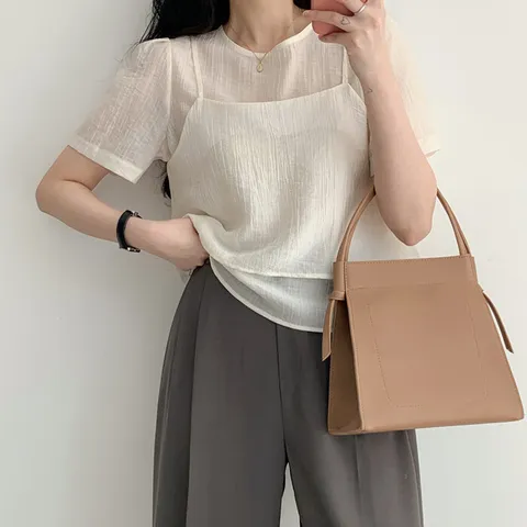 [브리치]  / 여름ver. 반팔 수아르 블라우스 P000BNSB