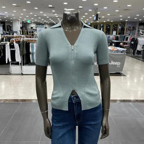 여성 반팔 집 폴로 스웨터 J223933-PFF_DG