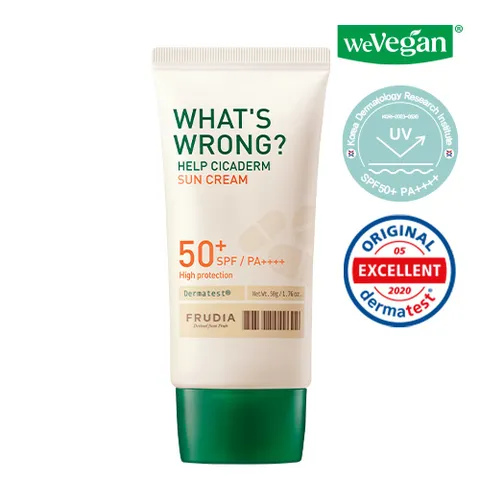 왓츠롱 헬프 시카덤 선크림 50g 저자극/여드름/논코메도제닉