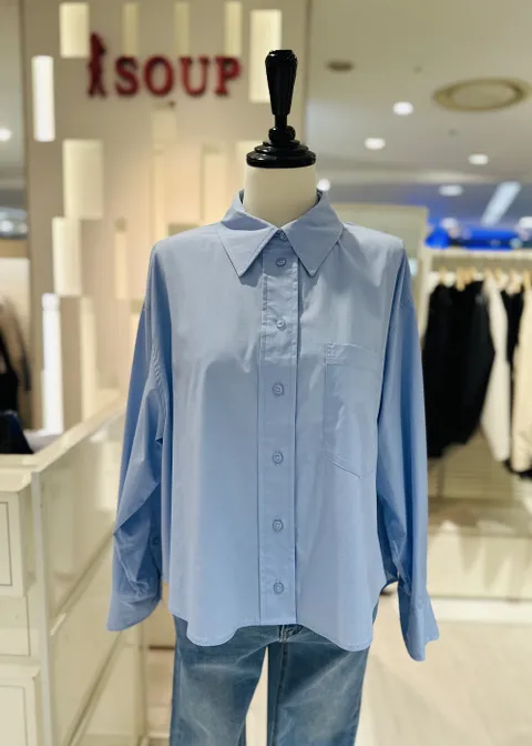 빅 포켓 언발 블라우스 SZ4LS33 463694