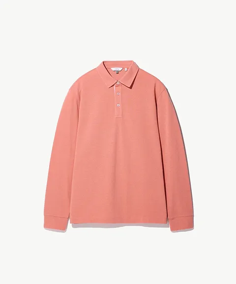 리플조직 카라넥 티셔츠_핑크 (클래식핏)_BP