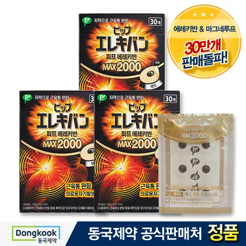 자석파스 에레키반 MAX2000 30개입 3개