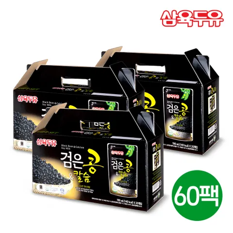 삼육두유 검은콩 & 칼슘 파우치 190ml 총 60팩