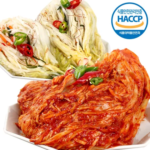 [해뜰] 포기김치 3kg+백김치 2kg