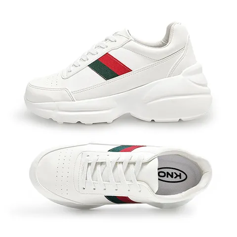 모아 어글리슈즈 남자 키높이 스니커즈 7cm 레더 가죽 남성 운동화 커플 신발 캔디