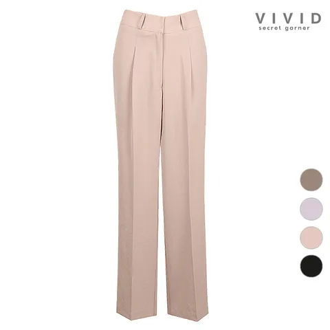 VIVID 여성 여름 와이드 정장 통팬츠