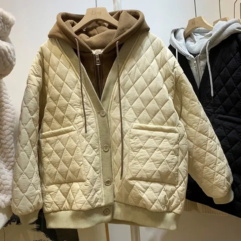 퀼팅 후디 레이어 2COLOE 패딩 자켓