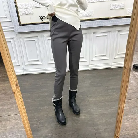 [브리치] 갤러리샵 / 밍크 기모 밴딩 스판 제깅스 팬츠