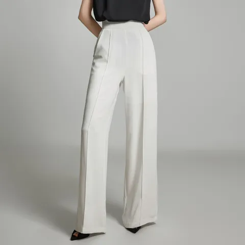 P9166 핀턱 슬랙스/화이트