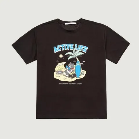 수피마 배색 레터링 티셔츠_ph_KJ