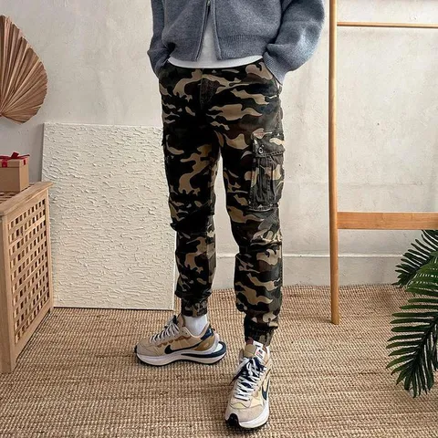 남자 건빵 아메카지 전술 츄리링바지 세미 바지 (43391005)