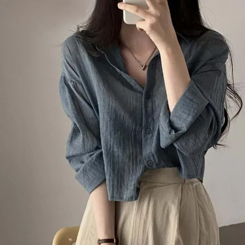 블라우스 셔츠 브라우스 남방 가디건 루즈핏 시스루 봄