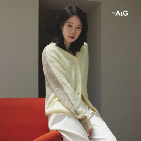 더엣지 25FW 알파카혼방 투톤 가디건