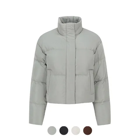 여성 LUX 다운 크롭 하이넥 점퍼_EPD4JD2600