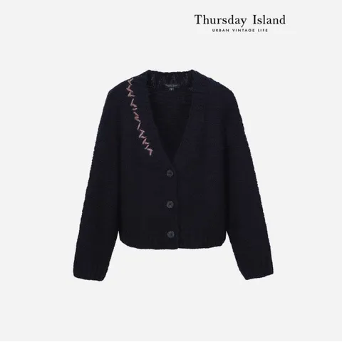 [Thursday Island] 자수포인트 슬럽 가디건(T238MCD301W)