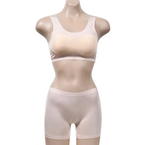su1 착용 인견 몰드 스포츠브라 사각팬티 세트 스포츠브라 심리스브라 여자속옷 브라 여성팬티
