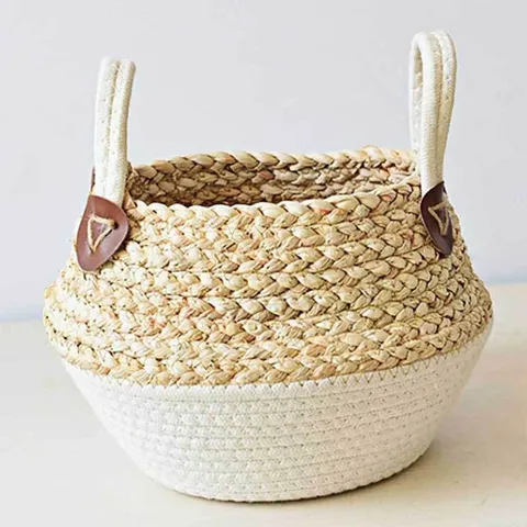 화분 바구니 접이식바구니 왕골바구니 인테리어바구니 라탄바구니 화분커버 왕골바구니