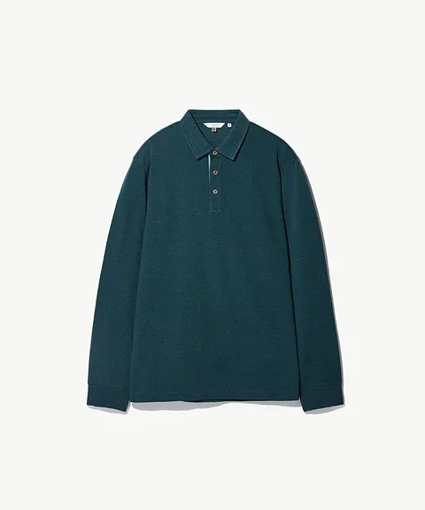 리플조직 카라넥 티셔츠_그린 (클래식핏)_BP