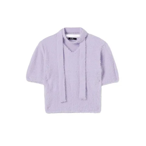 [LAP] 앙고라 머플러 세트 반팔 니트 AQ1KH240_DG