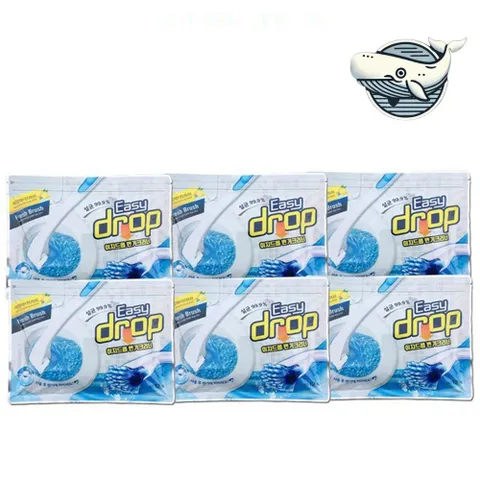 청소용 변기 세탁솔 리필 6팩 실용 청소 도구 화장실청소 이지드롭변기크리너