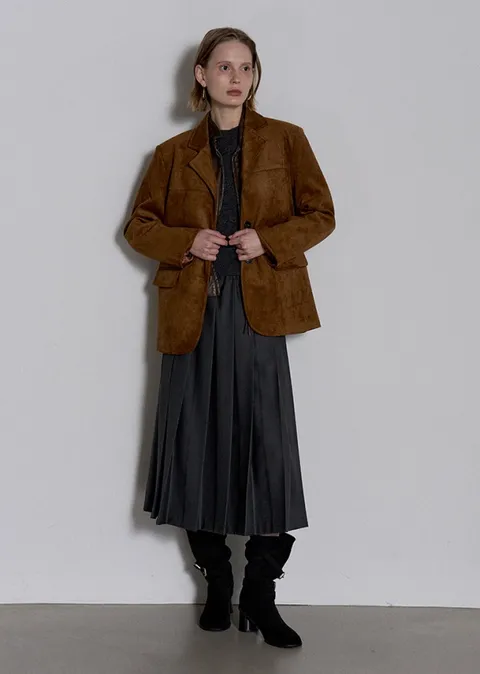 스웨이드 오버핏 자켓