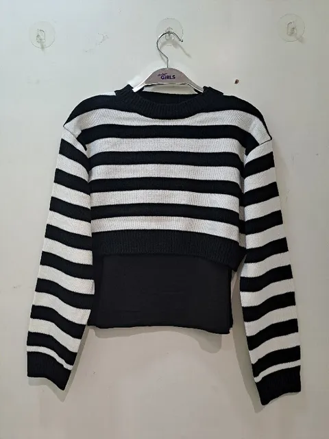 나시 세트 스트라이프 스웨터TGKA25W03 (P003695208)