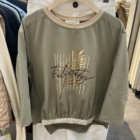 HC06 나뭇잎 라운드 티셔츠 LS3TSS112KKO (46339195)