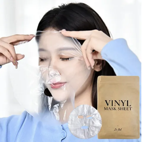 얼굴비닐팩 비닐마스크팩 100매 일회용 시트 보습 수분 미백 커버 시트지