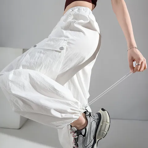 [브리치]  / 썸머 캐주얼 쿨 와이드 스트링 밴딩 건빵 카고 팬츠
