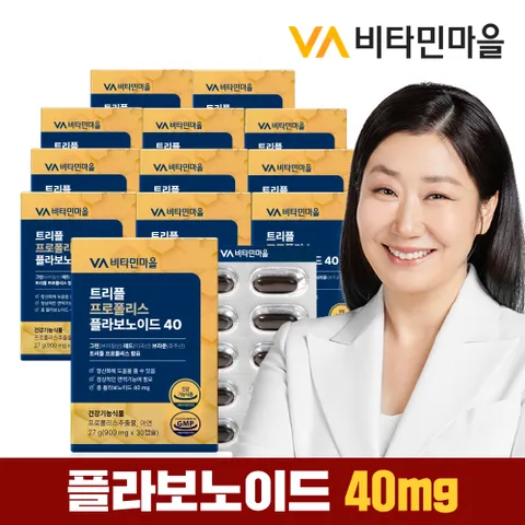 트리플 프로폴리스 플라보노이드 40mg 30정 x 12박스 (총12개월분)