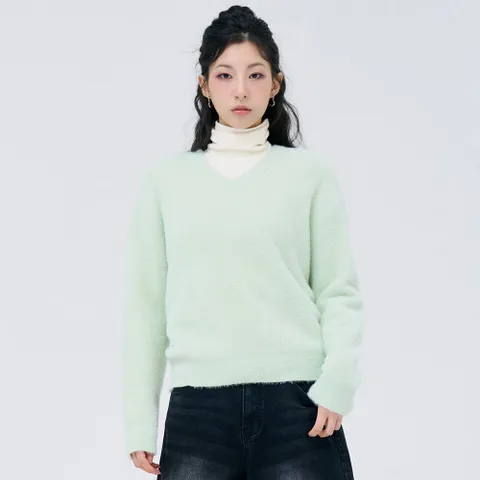 여성 V-NECK 날개사 스웨터-EFRG5272D0S