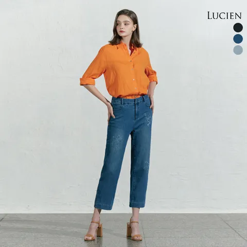 더컬렉션 큐빅 데님팬츠 (3color)